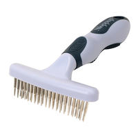 Vente en gros d'usine de brosse de toilettage pour chat autonettoyante avec logo personnalisé brosse de toilettage pour animaux de compagnie brosse en plastique pour chien