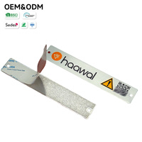 Placa de código de barras de aluminio anodizado de 0.5 mm con número de serie, etiqueta adhesiva de identificación de metal para seguimiento de inventario de equipos, etiqueta de activos de aluminio