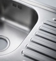 Évier de cuisine encastré en acier inoxydable SUS304 fait main avec égouttoir intégré, rectangulaire, simple bac, poli, à encastrer, garantie 5 ans