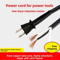 Câble d'alimentation en cuivre pur importé, 2 conducteurs, 2 mm², haute puissance, antigel, pour outils électriques (norme US)