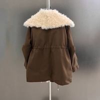 Parka de plumón personalizada con Cuello de piel Toscana, forro interior desmontable, Parka larga de invierno, chaqueta de plumón para mujer
