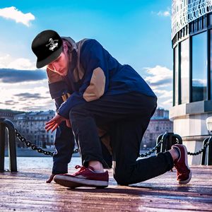 Gorra Deportiva de 6 Paneles con Bordado, Visera Plana, Económica, Ajustable, para las Cuatro Estaciones, Estilo Hip Hop, para Viajes al Aire Libre - Product Image 4