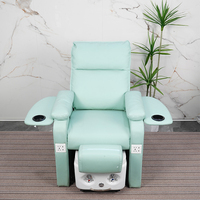 Fauteuil de pédicure électrique inclinable et réglable en hauteur, avec spa pour les pieds à remous, couleur Teal, pour salon de manucure