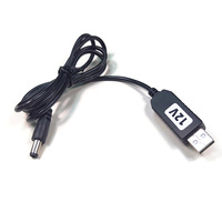 Câble Boost USB 5V/9V/12V Boost USB vers DC 5.5 Routeur Câble de Charge Optique Chat avec Conducteur en Cuivre et Isolation en PVC