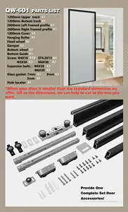 Frame Hidden Invisible Sliding Glass Door System Accessories Soft Close Doors For House