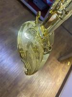 Épée cérémonielle de Malaisie antique armure des Templiers antiques jouet épée en bambou plaqué or 953003