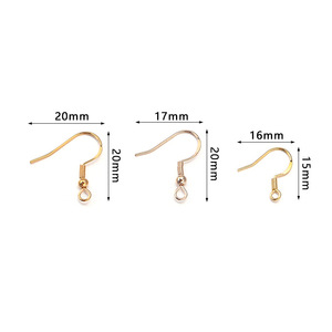 S925 Copper Gold Plated Silver Ear <b>Hooks</b> Large Curved DIY <b>Earrings</b> Jewelry Findings Accessories - Product Image 3