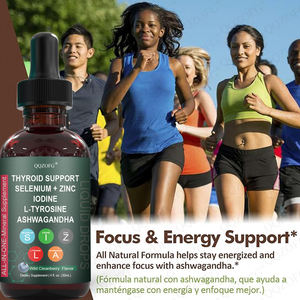 Prezzo all'ingrosso di supporto tiroideo calo con selenio zinco iodio L-tirosina supporto funzione tiroidea tutta naturale 30ml - Product Image 4