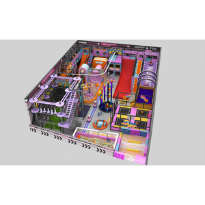 Équipement de terrain de jeu intérieur pour enfants avec toboggans et jeux interactifs, adapté aux entreprises - Product Image 4