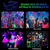 Lunettes LED fluorescentes personnalisées avec logo pour fêtes, cadeaux de fête en gros