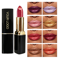 Pabrikan Lipstik Shimmer Pigmentasi Tinggi Alami untuk Pesta Tahan Lama Tidak Lengket Lipstik Kecantikan Label Pribadi untuk Wanita