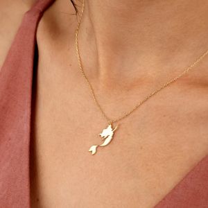 Collana sirena in acciaio inossidabile ciondolo sirena di gioielli ispirati all'oceano ciondoli nautici per amanti della spiaggia - Product Image 6