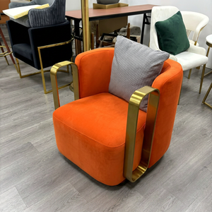 WSX4002 Nordic Single <b>Sofa</b> Chair Office Negotiation Lounge Chair Swivel Modern Accent Living Room Chair Hotel chair - Product Image 1