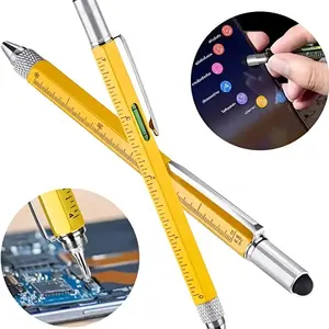 Gehaaste Gele Balpen Met Stylus Zwarte Groothandelsprijs Goedkope Stylus Pen Voor Mobiele Telefoon