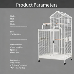 Jaula de Lujo para Aves Grandes, Fácil de Montar, de la Fábrica Aimo Pet, Venta al por Mayor, para Loros y Cacatúas - Product Image 6