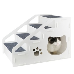 Wangmiao Katzen-Klettergerüst Katzenhaus Faltbar Verstärkt Rutschfest Waschfrei Leiter Hundetreppe für Innenbereich Minimalistisch Allzweck - Product Image 5
