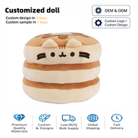 Peluche Super Douce en PP Fat Cat - Personnalisable, Grise, Dessin Animé, Anti-Stress, Finition Lavée, Unisexe