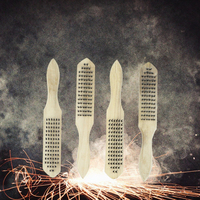 Brosse métallique à manche en bois, 15 rangées, antistatique, anti-étincelles, pour l'élimination de la rouille, qualité industrielle, pour nettoyage de barbecue et ustensiles de cuisine