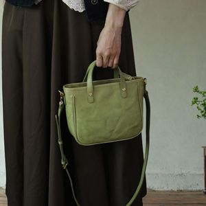 Women's Genuine Leather Handbag Red Avocado Green Top Layer Cowhide Shoulder <b>Bag</b> Crossbody <b>Bag</b> Everyday Use Durable - Product Image 2