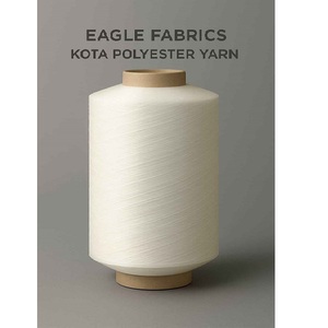 Fil de polyester semi-mat à haute résistance 30 deniers en blanc optique, matière première 100% polyester pour le tissage de chemises et de tricots - Product Image 3