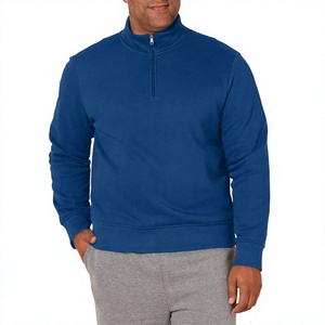 Sweat-shirt décontracté pour homme à demi-zip, pull confortable à quart de zip en mélange de coton doux, haut élégant pour le quotidien et le bureau - Product Image 5