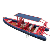 Bateau de patrouille de luxe Haide CE 25 pieds DL760, bateau pneumatique avec cadre, pompe à air pour bateau, jetsurf, hoverboard électrique