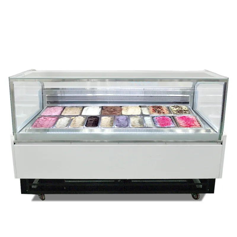 Nuovo Design vetrina per gelato/gelato frigorifero congelatore ghiacciolo vetrina ristorante vetrina
