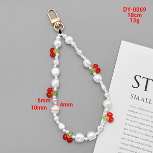 Pulsera <span class=keywords><strong>Celular</strong></span> Dingxing DY-0069 Roja Cereza para Mujeres y Niñas, 18 cm de Largo - Product Image 6