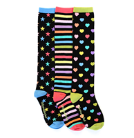 Kaos Kaki Kompresi Nylon OEM Setinggi Lutut, Bernapas, Menyangga, untuk Perawat, 6 PASANG, Olahraga, Perjalanan, Logo Custom, Grosir