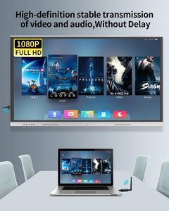 Système de transmission vidéo sans fil multi-utilisateurs 1 à 4, prolongateur <span class=keywords><strong>HD</strong></span> pour réunions et conférences - Product Image 2