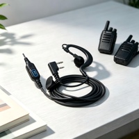 Oreillette avec crochet d'oreille et PTT intégré pour talkie-walkie Kenwood TK3100 TK2100, communication pour entrepôt et chantier