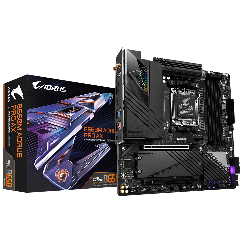 TOP & BEST SELLING GIGABYTE B650M AORUS PRO AX Motherboard Supports AMD AM5 Socket Ryzen 7000 Series Processors With DDR5