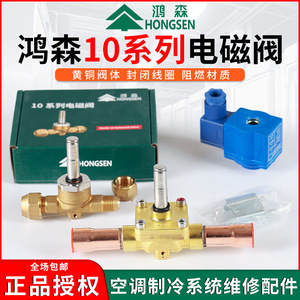 Vanne solénoïde Hongsen série 10 en laiton 220V 380V pour raccord de climatisation industrielle - Product Image 5