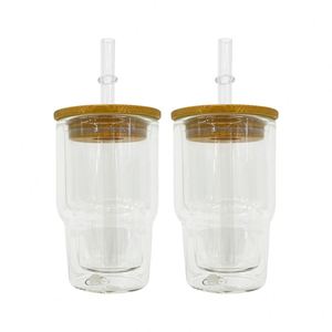 Vaso de Vidrio Transparente de 3oz para Bebidas, Vaso de Doble Pared Preperforado de 3oz, Mini Vaso de Vidrio para Café con Diseño de Bola de Nieve - Product Image 1