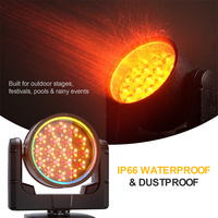 SHEHDS Projecteur de scène Wash à tête mobile étanche IP66, 19x20W, LED RGBLAC à pixels individuels, CRI88, Zoom, DMX512, pour mariages en extérieur
