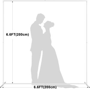 6.6FT X 6.6FT Metal Square <b>Arch</b> Balloon <b>Arch</b> Frame for <b>Wedding</b> Ceremony Birthday Party Photo Booth Background Decorations - Product Image 2