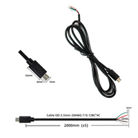 Micro-USB-Stecker Daten- und Ladekabel, 4-adrig, 24AWG, 2m für CCTV-Testmonitor, Fernverbindung, Servicekabel