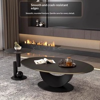 Ensemble de tables basses en ardoise de style italien, luxe léger, design moderne minimaliste, créatif, pour salon, ambiance haut de gamme