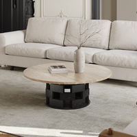 Table basse en bois pour salon, style minimaliste, irrégulière, vintage, rétro, pour petit appartement