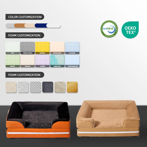 Cama inteligente de lujo para perros, cálida/refrescante con control de temperatura, ortopédica, espuma viscoelástica de alta densidad, bonitos sofás cama para perros OEM/ODM - Product Image 2