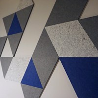 Panneaux acoustiques décoratifs muraux en feutre acoustique PET, panneau acoustique en fibre de polyester écologique