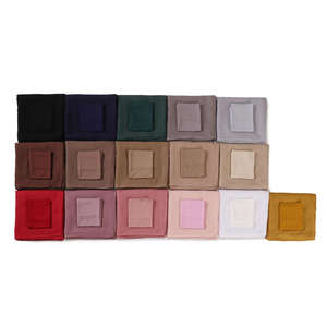 RTS ชุดฮิญาบฮิญาบแบบเย็บขอบกว้างระบายอากาศได้ดีสีล้วนสำหรับผู้หญิงมุสลิม - Product Image 4