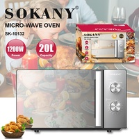Four à micro-ondes SOKANY 10018 avec grill 20L blanc, vente directe fabricant professionnel, appareils électroménagers