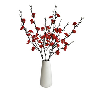 Simulated Plum Blossom <b>Artificial</b> <b>Flower</b> 55Cm White Silk Vase <b>Flowers</b> For Home Decoration Winter Wedding Props - Product Image 5