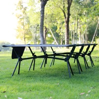 Lit de camping pliant extérieur élargi, léger et portable, lit de tente simple pliable pour le camping, les pique-niques et les pauses déjeuner au bureau