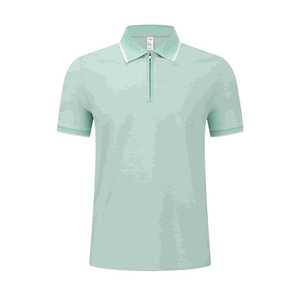 Women's Short Sleeve Polo Shirt 220g Cotton Modal Knitted Breathable Summer Wear With Half Zip Collar - Product Image 1