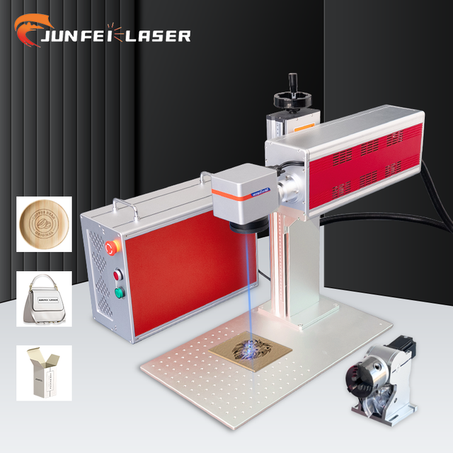 JUNFEI Wholesale CO2 Laser Marking  Machine 30W/60W/100W 3D Galvo Air Cooling Supports DXF/BMP Graphic Format Fiber Laser