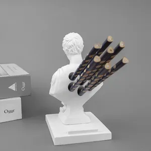 Figurines grecques personnalisées, statue de Jules César, porte-stylo, porte-crayon à sourcils, décoration de coiffeuse ou ornement de bureau - Product Image 4