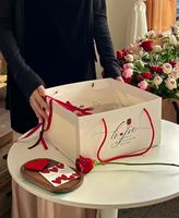 Boîte à gâteau transparente créative en forme de cœur pour la fête des mères, la Saint-Valentin, la fête des femmes, boîte cadeau pour déclaration d'amour sans ruban ni autocollants