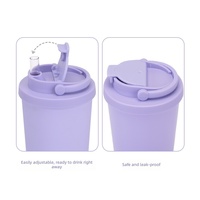 Nouvelle Arrivée : Gobelet Isotherme en Céramique à Double Ouverture, Paille Amovible, Poignée Portable – Garde Chaud et Froid, Idéal pour Cadeau et Voyage